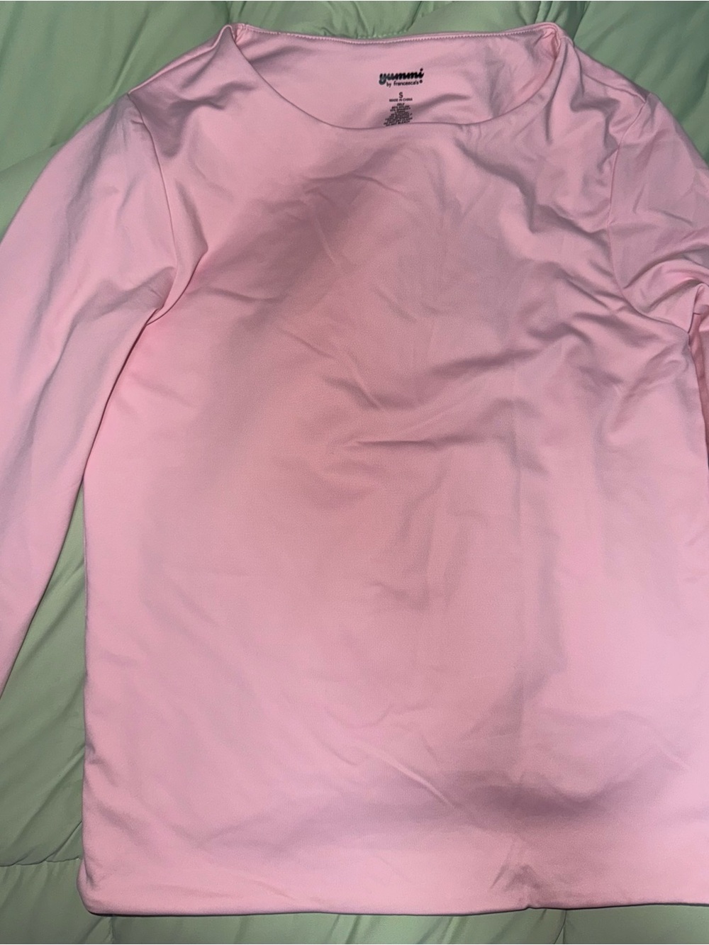 Francesca's Collections Light Pink Long Sleeve Top